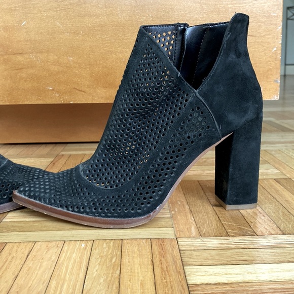 Vince Camuto Perforated Heeled Booties - Picture 6 of 10